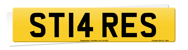 Registration number ST14 RES